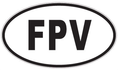 FPV - 3 Letter Initials Oval Magnet