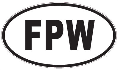 FPW - 3 Letter Initials Oval Magnet