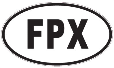 FPX - 3 Letter Initials Oval Magnet