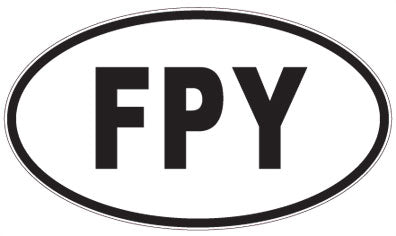 FPY - 3 Letter Initials Oval Magnet
