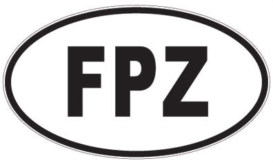FPZ - 3 Letter Initials Oval Magnet