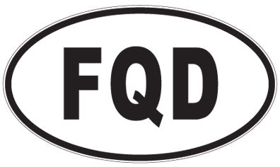 FQD - 3 Letter Initials Oval Magnet