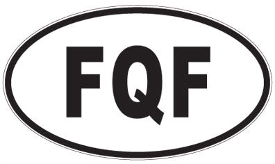 FQF - 3 Letter Initials Oval Magnet