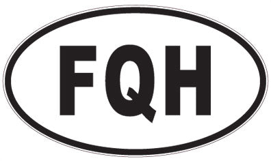 FQH - 3 Letter Initials Oval Magnet
