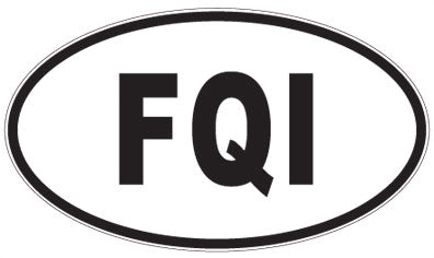 FQI - 3 Letter Initials Oval Magnet