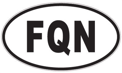 FQN - 3 Letter Initials Oval Magnet