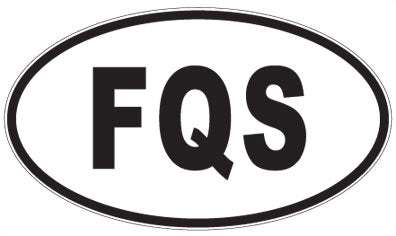 FQS - 3 Letter Initials Oval Magnet