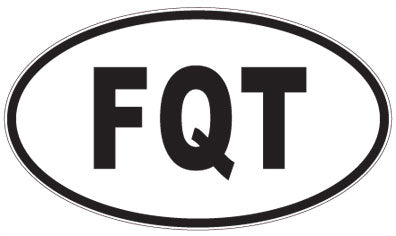 FQT - 3 Letter Initials Oval Magnet