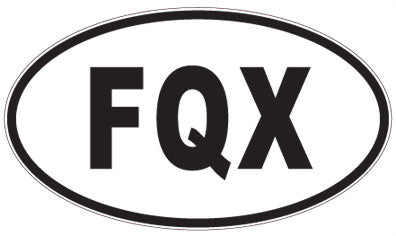FQX - 3 Letter Initials Oval Magnet