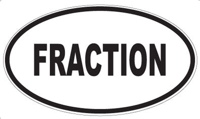 FRACTION - Oval Sticker