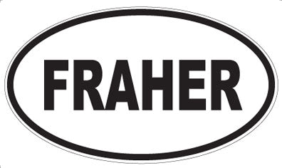 FRAHER - Oval Sticker