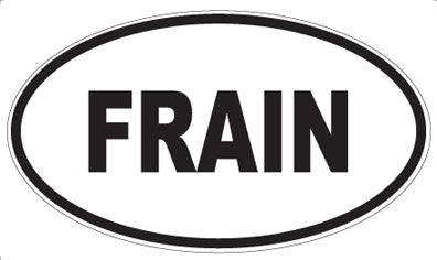 FRAIN - Oval Sticker