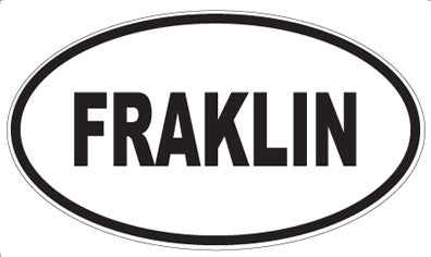 FRAKLIN - Oval Sticker