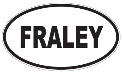 FRALEY - Oval Magnet