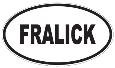FRALICK - Oval Magnet