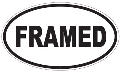 FRAMED - Oval Sticker