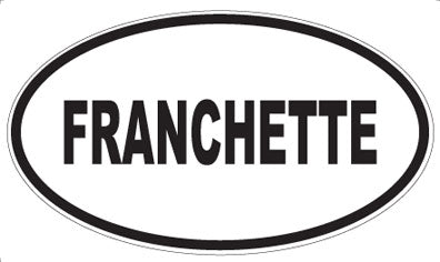 FRANCHETTE - Oval Sticker