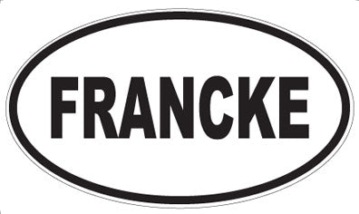 FRANCKE - Oval Sticker