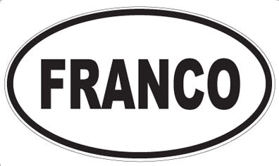 FRANCO - Oval Magnet