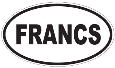 FRANCS - Oval Sticker