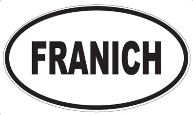 FRANICH - Oval Sticker