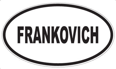 FRANKOVICH - Oval Magnet