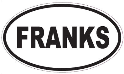 FRANKS - Oval Sticker