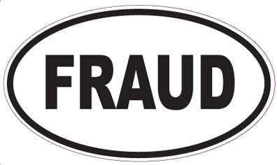FRAUD - Oval Sticker