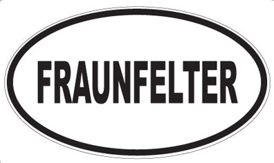 FRAUNFELTER - Oval Magnet