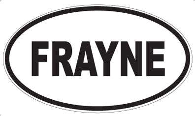 FRAYNE - Oval Sticker