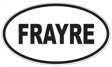 FRAYRE - Oval Sticker