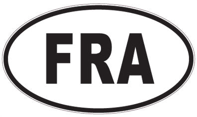 FRA - 3 Letter Initials Oval Magnet