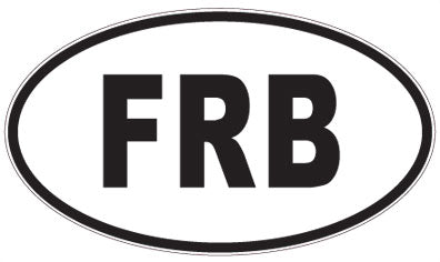 FRB - 3 Letter Initials Oval Magnet