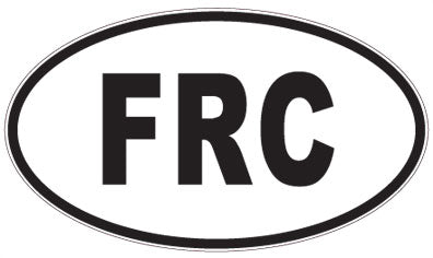 FRC - 3 Letter Initials Oval Magnet