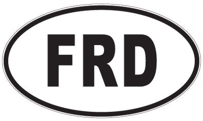 FRD - 3 Letter Initials Oval Magnet