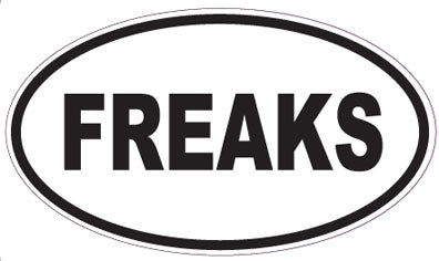 FREAKS - Oval Sticker