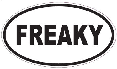 FREAKY - Oval Sticker