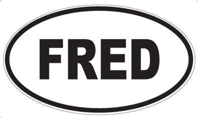 FRED - Oval Sticker