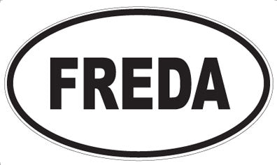 FREDA - Oval Sticker