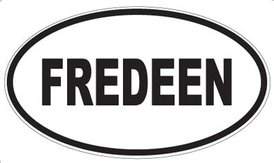FREDEEN - Oval Sticker