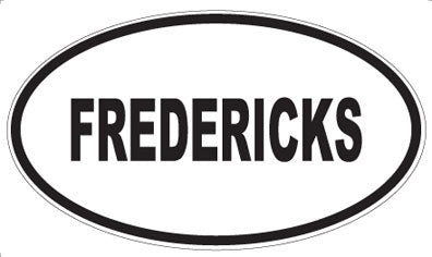 FREDERICKS - Oval Sticker