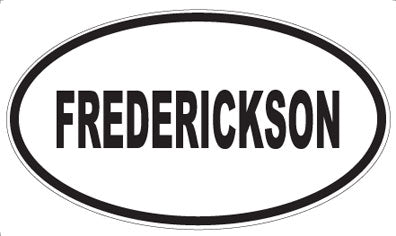 FREDERICKSON - Oval Sticker