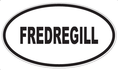 FREDREGILL - Oval Sticker