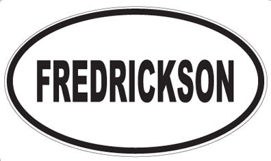 FREDRICKSON - Oval Sticker