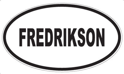FREDRIKSON - Oval Sticker