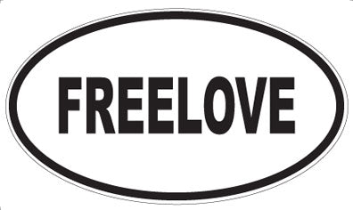 FREELOVE - Oval Sticker