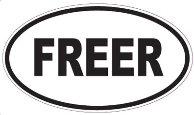 FREER - Oval Sticker