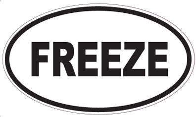 FREEZE - Oval Sticker