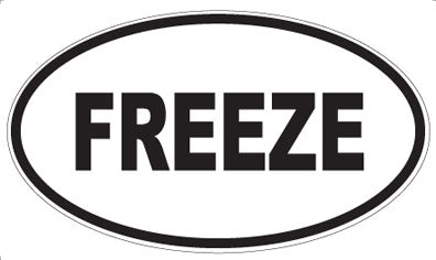 FREEZE - Oval Magnet