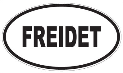FREIDET - Oval Sticker